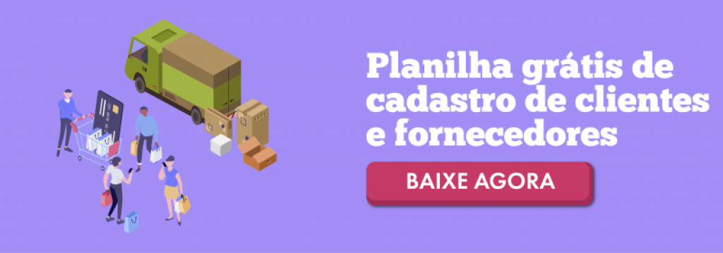 Tabela Excel de cadastro de clientes e fornecedores