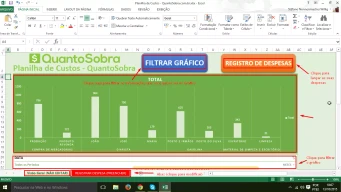 Planilha de custos no excel grátis para baixar