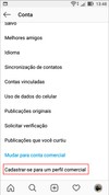 Como criar uma conta comercial no instagram
