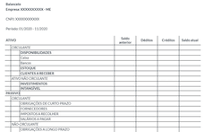 Exemplo de balancete de verificação