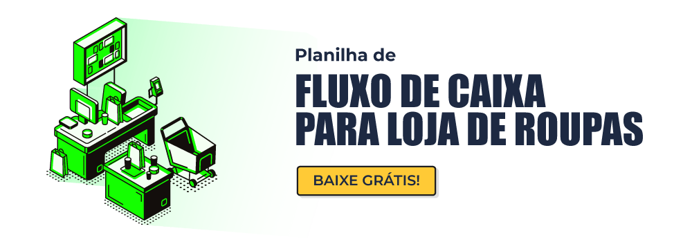 planilha de fluxo de caixa para loja de roupas Excel grátis download