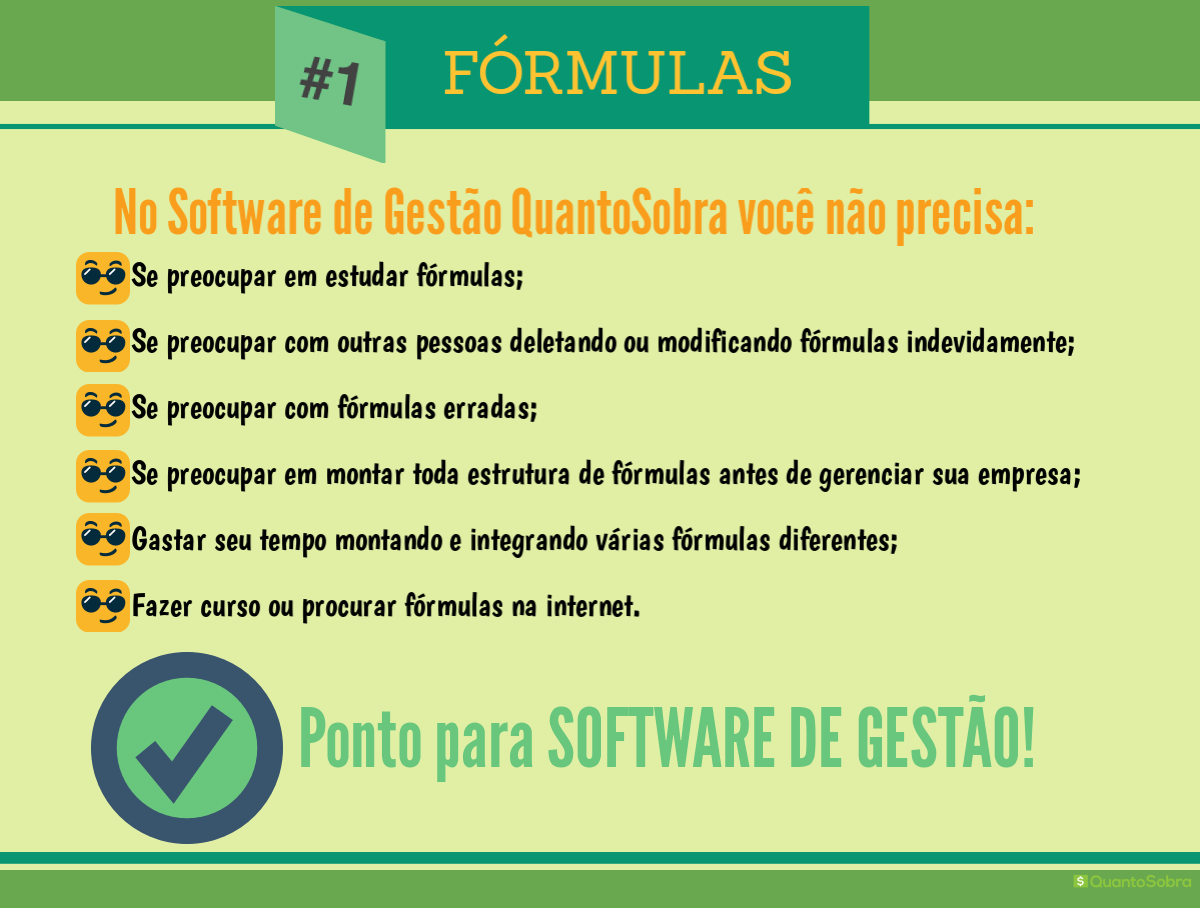 software de gestão x excel